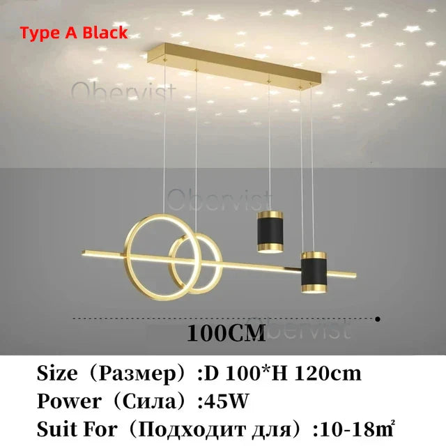 Axyaa Nordic LED Pendant Lights for Dining Table Kitchen Chandelier - Modern Minimalist Design