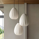 Axyaa Japanese Wabi-Sabi Pleated Fabric Pendant Lights for Home Decoration