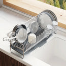 Axyaa Dish Drying Rack with Drainboard and Utensil Holder for Kitchen Counter