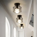 Axyaa Black Metal Ceiling Lights for Interior Decor - Retro E27 Design