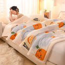 Axyaa Cartoon Pattern Velvet Blanket: Soft Comfort for Winter, Single Double Size