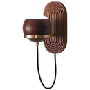 Axyaa Walnut Wood Sphere Wall Sconce Light, Modern Minimalist Style for Bedroom, Living Room