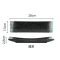 Axyaa Leaf Sashimi Board | Japanese Ceramic Boat Sushi Board for Elegant Table Setting