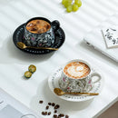 Axyaa French Medieval Ceramic Coffee Cup & Saucer Set