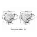 Axyaa Vintage Heart Embossed High-Legged Latte Glass Cup