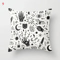 Axyaa Black Cat Party Halloween Anime Cushion Cover Ghost Skull Pumpkin Decor