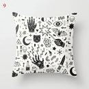 Axyaa Black Cat Party Halloween Anime Cushion Cover Ghost Skull Pumpkin Decor