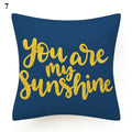 Flower Letter Print Cushion Cover for Stylish Home Decor by Axyaa