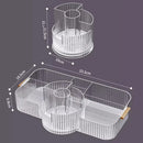 Axyaa Rotating Acrylic Makeup Organizer with Large Capacity & Divided Sections