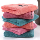 Axyaa Kids Bamboo Towels Set with Cat Embroidery for Home, Hotel, and Travel