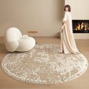 Modern Axyaa Plush Rug: Soft, Fluffy Round Carpet for Bedroom, Living Room - Light Luxury Décor