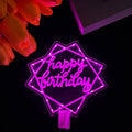 Axyaa LED Cake Topper Night Light, Happy Birthday & Valentine's Day Cake Decoration