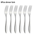Axyaa Stainless Steel Cutlery Set - 24Pcs Mirror Knife Fork Spoon Dinner Flatware