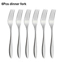 Axyaa Stainless Steel Cutlery Set | Mirror Finish Flatware Knife Fork Spoon Dining Set