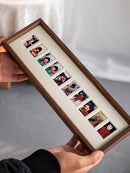 Axya Black Walnut Multi-Grid Photo Frame Set for Children & Parents, Customizable