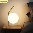 Axyaa White Glass Ball Table Lamp - Minimalist Nordic Design