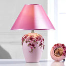 Axyaa Luxury LED Bedside Lamp - Pink Pastoral Warm Romantic Bedroom