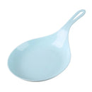 Axyaa White Handheld Dish with Handle Large Spoon Tray Snack Plate - Dessert Cake Platter