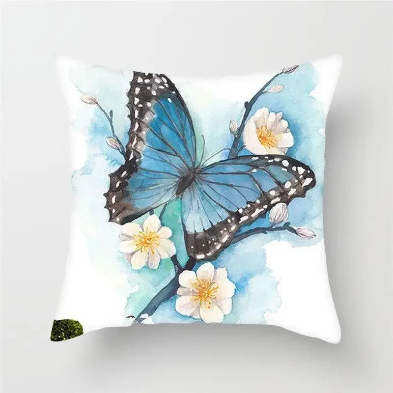 Axyaa Floral Butterfly Pillowcase for Home Decor and Events