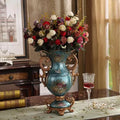Axyaa Resin Vase Decor for High-End Living Room, TV Cabinet - Simulated Flower Arrangement