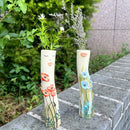 Axyaa Boho Resin Face Vase: Hand-painted Table Ornament for Creative Flower Arrangements