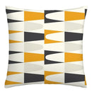 Axyaa Orange Yellow Geometric Pillowcase, Custom Sizes for Living Room Sofa, Home Decor