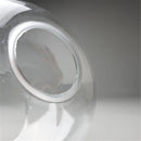 Axyaa Hand Blown Clear Glass Globe Lampshade with 2 Ends Opening