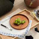 Axyaa Nordic Wooden Serving Tray - Coffee Breakfast Decorative Organizer