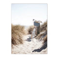 Reed Grass Lake Bike Beach Wall Art Canvas Painting for Living Room Decor by Axyaa