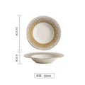 Axyaa White Gold Ceramic Plate Set - Molecular Cuisine Tableware