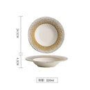 Axyaa White Gold Ceramic Plate Set - Molecular Cuisine Tableware