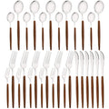 Axyaa Stainless Steel Wooden Handle Cutlery Set