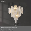 Axyaa Elegant Tassel Chain Ceiling Chandelier - Dimmable E14 Base