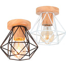 Axyaa Modern Iron Wood Ceiling Light for Living Room, Bedroom, Kitchen Lighting