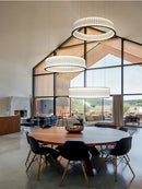Axya Nordic Fabric Pendant Light Ring Lamp for Living Room Hotel Restaurant