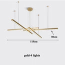 Axyaa Gold Black Led Dimmable Pendant Lights for Dining Room Hanging Fixtures