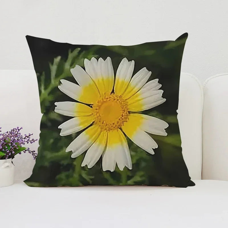 Axyaa Velvet Floral Pillow Covers for Home Decor and Sofa, 50x50 Throw Pillowcases