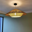 Axyaa Rattan Weave Chandelier LED Pendant Light for Home Decor & Dining Room