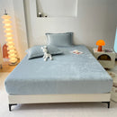 Axyaa Flannel Fitted Sheet, Soft Fleece Mattress Cover for Home & Hotel