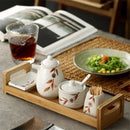 Axya Ceramic Seasoning Tank Set - Kitchen Storage Bottles & Jars