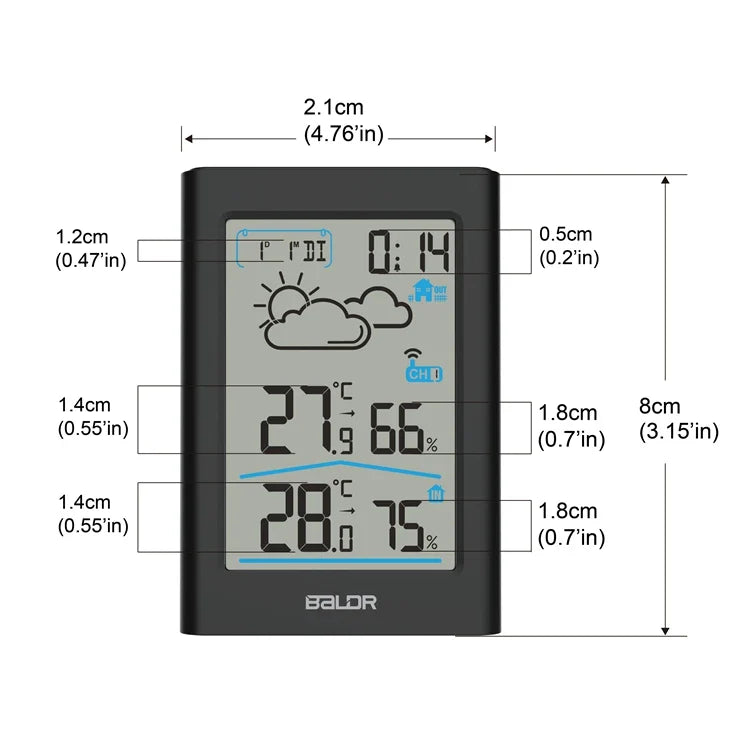 Axyaa Digital Weather Station Hygrometer Thermometer with Wireless Sensor