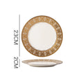 Axyaa Nordic Luxe Court Style Western Food Steak Plate with Dried Fruit