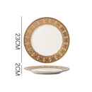 Axyaa Nordic Luxe Court Style Western Food Steak Plate with Dried Fruit