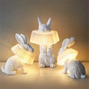 Axyaa Rabbit Table Lamp: Cute Danish Resin LED Night Light for Kids' Bedside