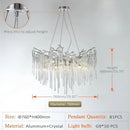 Axyaa Modern Crystal Chandelier Lighting for Dining & Living Room Decor