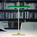 Axyaa Green Black Minimalist LED Table Lamp for Bedroom and Study Room