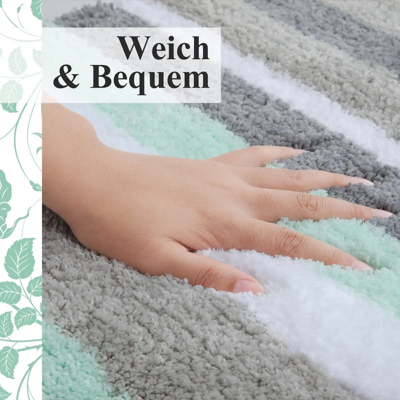 Axyaa Soft High-Pile Microfibre Bathroom Rug - Absorbent & Non-slip Mats