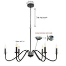 Axyaa Industrial E14 Pendant Lamps for Kitchen Island Dining Room Chandelier Lighting