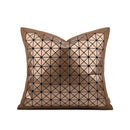 Axyaa Geometric Laser Mirror Pillow Cover for Children's Room in Black Coffee Color