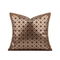 Axyaa Geometric Laser Mirror Pillow Cover for Children's Room - Black Coffee Color